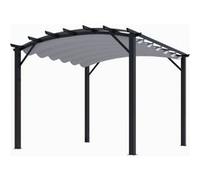 Pergola arche 11.22 m2 gris anthracite per3433gg