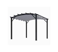 Pergola arche 11.22 m2 gris anthracite per3433gg