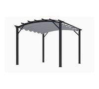 Pergola arche en acier 11.22 m² gris Habrita per3433gn Gris G