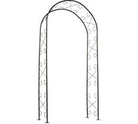 Pergola arche - NATURE - Métal - 112,5 x 39,5 x 231 cm - Noir - Décor volutes