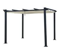 Pergola Autoportante 3 × 3m Cassis Beige - Structure Aluminium Beige