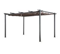 Happy Garden Pergola autoportante Cassis 3×4 m Structure aluminium Toile polyester taupe