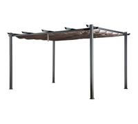 Pergola Autoportante 3 × 4m Cassis Taupe - Structure Aluminium Marron