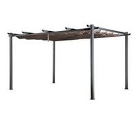 Pergola autoportante 3 × 4m CASSIS taupe - structure aluminium - Marron