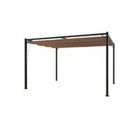 Pergola autoportante 3 x 4m avec toile en polyester taupe TUSA