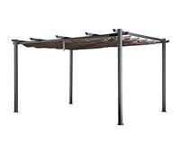 Pergola Autoportante 3 × 4m Cassis Taupe - Structure Aluminium Marron