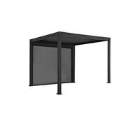 Pergola avec store bioclimatique aluminium et textilène Triomphe anthracite 3x3 m lames orientables