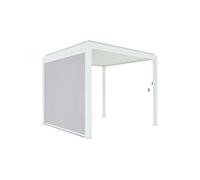 Pergola avec store bioclimatique aluminium et textilène Triomphe blanc 3x3 m lames orientables Blanc