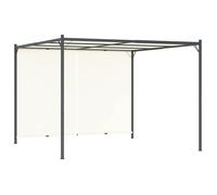Pergola avec toit réglable - vidaXL - 3x3 m - Blanc crème - Acier enduit de poudre - Toit polyester 180 g/m²