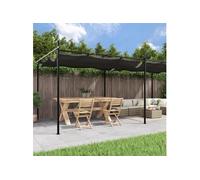Pergola avec Toit Rétractable Pavillon Jardin Terrasse Extérieur Taupe vidaXL