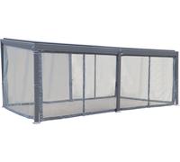 Pergola AVILA Graphite avec 1 kit de moustiquaire 6 x 3,5 m - Aluminium traité époxy Hespéride