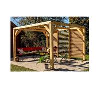 Pergola bioclimatique 10.57m² bois naturel vt3431v