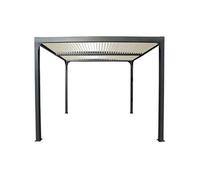 HABRITA - Pergola bioclimatique ALUMINIUM - Surface de protection : 10,80 m² - gris anthracite