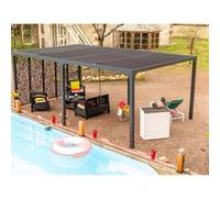 Habrita – Pergola bioclimatique per36m60bi – 21,52 m² – Gris anthracite