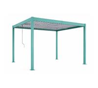 Corfu pergola bioclimatique 4x3m structure aluminium lames orientables verte