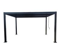 Pergola bioclimatique 4x3m structure et lames en aluminium gris anthracite NAXOS CONCEPT USINE Anthracite G