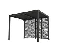 HABRITA Pergola bioclimatique PER2430MBI Aluminium 7,20 m² Gris anthracite - Balcon et terrasse