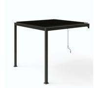 CONCEPT USINE | Pergola Bioclimatique Adossée Agadir | Superficie 3 x 3 m Soit 9 m² | 2 Pieds en Aluminium | Lames Orientables en Acier Galvanisé | Qualité, Robustesse et Longévité