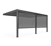 Pergola bioclimatique adossée 3x6m et 2 Stores 2,66 x 2,34m ( 2 stores 2,66 x 2,34m )