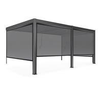 Pergola bioclimatique adossée 3x6m et 4 Stores 2,66 x 2,34m ( 4 stores 2,66 x 2,34m )