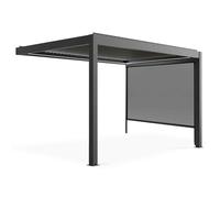 Pergola bioclimatique adossée et motorisée éclairée 3x4 m et 1 store ( 1 store 2,60 x 2,32 m )