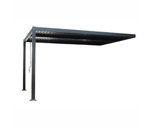 Pergola Bioclimatique Adossée SIFNOS Noir 4x3 m