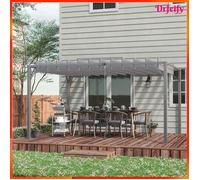 Pergola bioclimatique - AKOZON - 8148 - 4x3 m - Lames orientables 135° - Aluminium gris UV50+