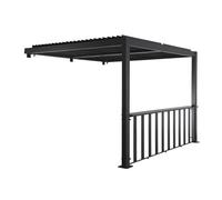 Pergola bioclimatique aluminium adossée 3x3m + 1 bar 3m Palace PALACE 3X3M ADOSSÉE + BAR 3M