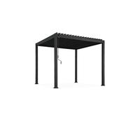 Pergola Bioclimatique gris anthracite - Triomphe - 300x300cm, aluminium, à lames orientables