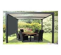 Pergola bioclimatique aluminium autoportante 3630RBIW gris anthracite 3,60 x 2,31 m