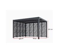 Pergola BioClimatique Aluminium avec Panneaux Moucharabieh