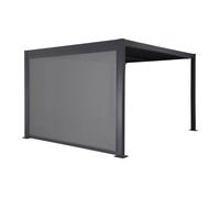 Pergola bioclimatique aluminium et acier 3x4m lames orientables + store 3m PALACE anthracite