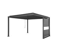(Pergola bioclimatique aluminium et acier lames orientables avec persienne intégrée 3,5x3,5m Palace PALACE DELUXE 3,5X3,5M