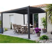 Pergola Bioclimatique Aluminium Gris 338 X 392 X 242 Cm Gris