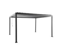 Pergola bioclimatique anthracite aluminium et acier lames orientables 4x3m - Imperial