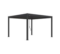 Pergola bioclimatique autoportante anthracite Ombréa 400 x 400 x H. 258 cm