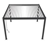 Pergola bioclimatique autoportante bicolore - 400 x 400 x H. 258 cm