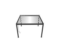Pergola bioclimatique autoportante Anthracite blanc Ombréa 400 x 400 x H. 258 cm