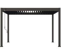 Pergola bioclimatique autoportante anthracite Ombréa 300 x 400 x H. 258 cm
