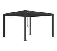Pergola bioclimatique autoportante anthracite Ombréa 400 x 400 x H. 258 cm