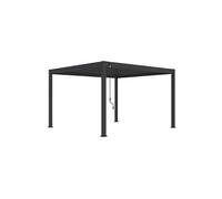 Pergola bioclimatique autoportante anthracite Ombréa 400 x 400 x H. 258 cm
