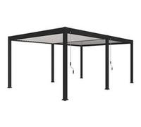Pergola bioclimatique autoportante bicolore Ombréa 400 x 600 x H. 258 cm