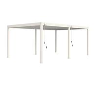 Pergola bioclimatique autoportante blanc - 400 x 600 x H. 258 cm