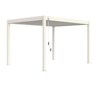 Pergola bioclimatique autoportante blanc - OMBREA - 300 x 400 x H. 258 cm