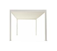 Pergola bioclimatique autoportante blanc - OMBREA - 300 x 400 x H. 258 cm