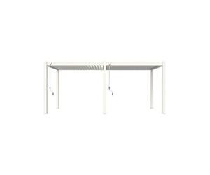 Pergola bioclimatique autoportante blanc Ombréa 300 x 600 x H. 258 cm