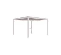 Pergola bioclimatique autoportante blanc Ombréa 400 x 400 x H. 258 cm