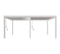 Pergola bioclimatique autoportante blanc - 400 x 600 x H. 258 cm