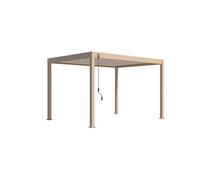 Pergola bioclimatique autoportante bois Ombréa 300 x 400 x H. 258 cm