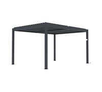 Pergola bioclimatique autoportante électrique en aluminium avec lames orientables 12 m² anthracite - AMADORA